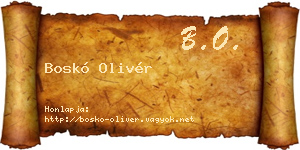 Boskó Olivér névjegykártya