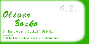 oliver bosko business card